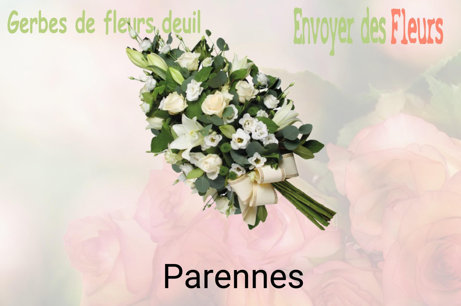 Gerbe de fleurs de deuil livrée à Parennes